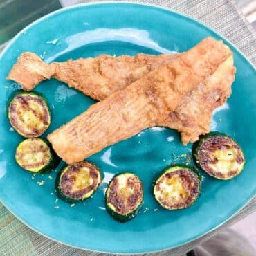 Raya Frita con Calabacín a la Plancha