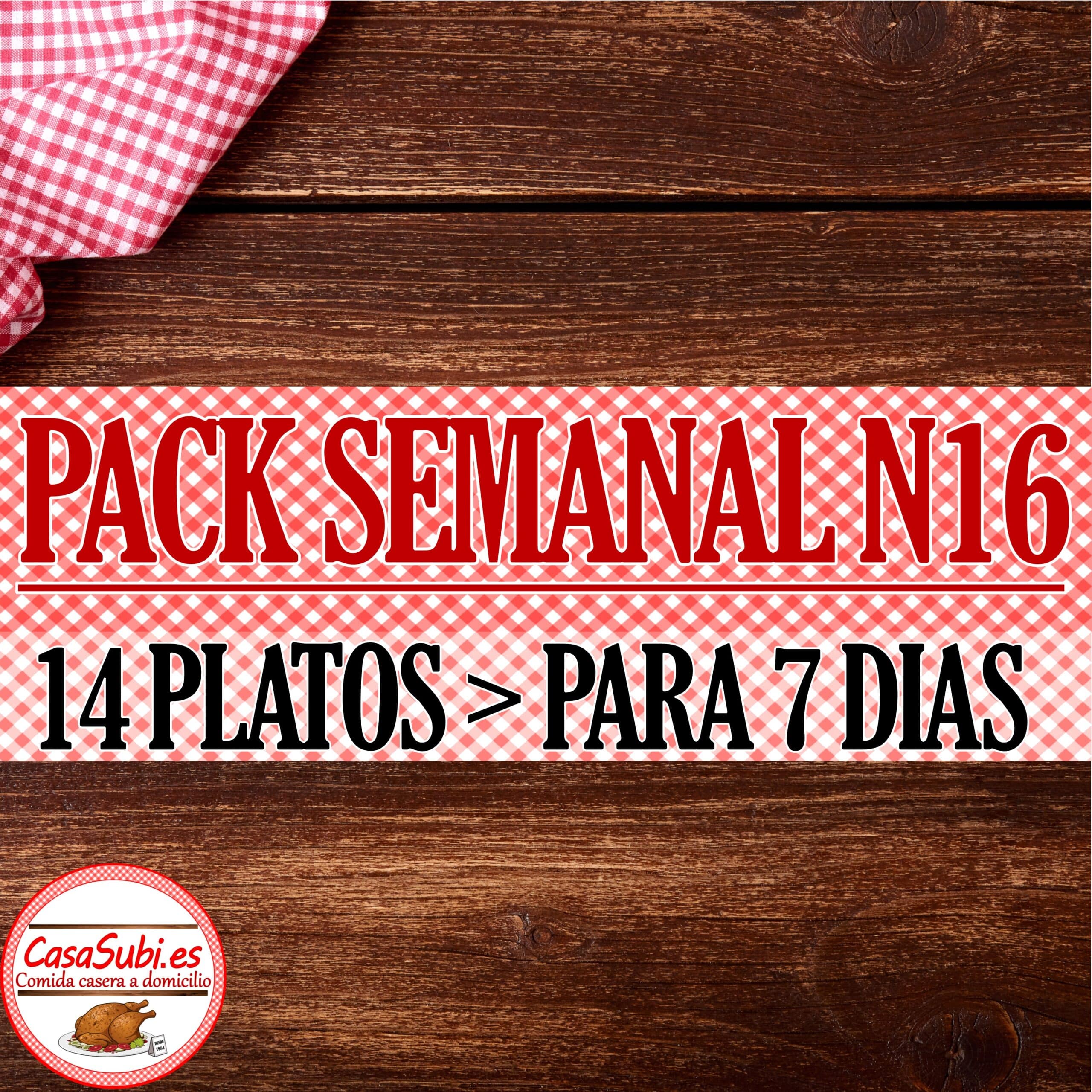 PACK SEMANAL N16 14 PLATOS Ideal 7 dias