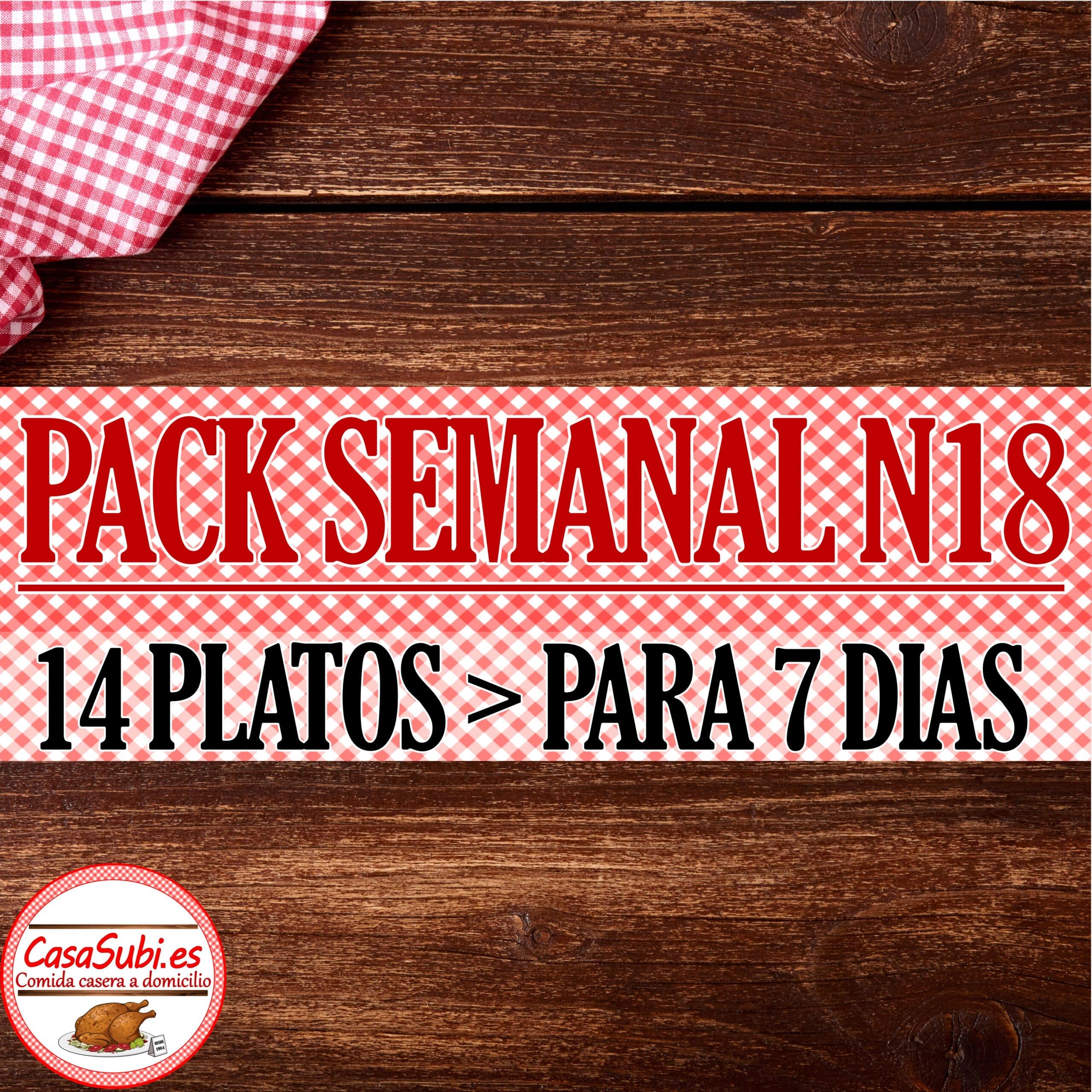 PACK SEMANAL N18 14 PLATOS Ideal 7 dias