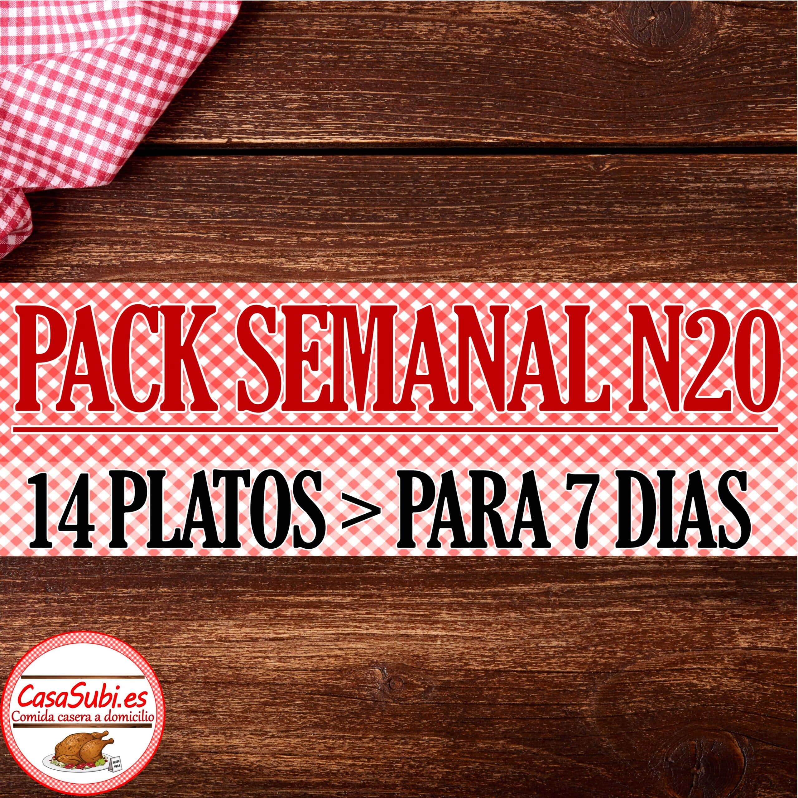 PACK SEMANAL N20 14 PLATOS Ideal 7 dias