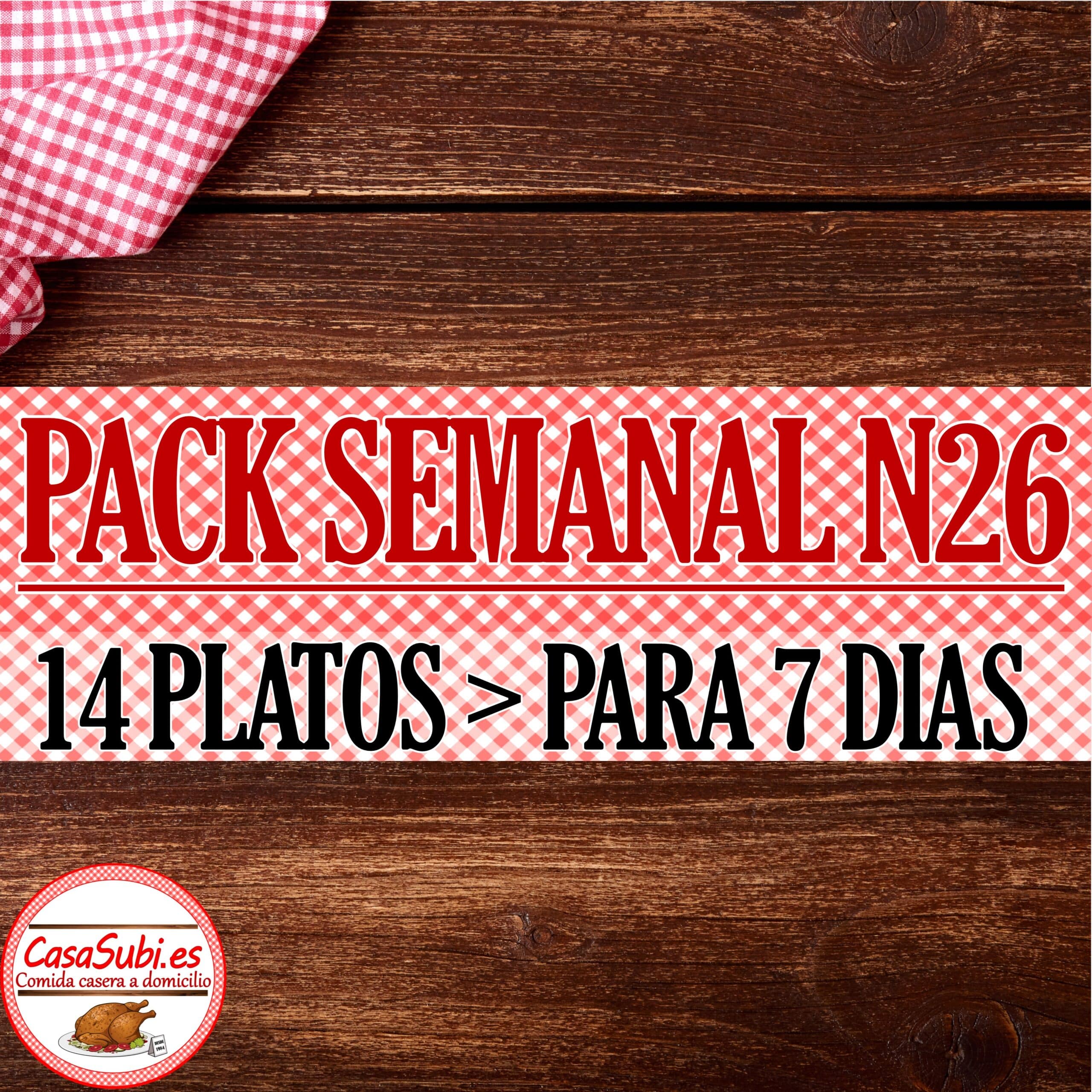 PACK SEMANAL N26 14 PLATOS Ideal 7 dias